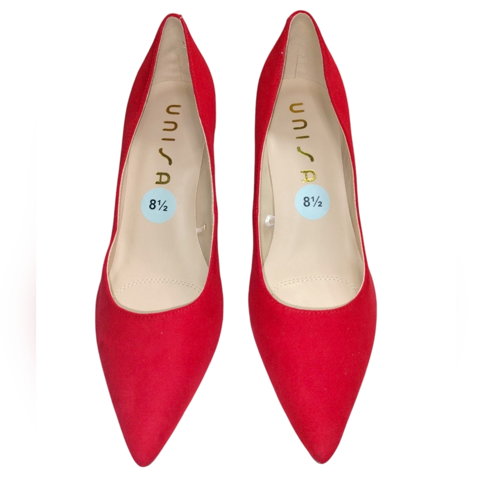 Unisa Unpallia Suede Pump Red sz 7 1/2